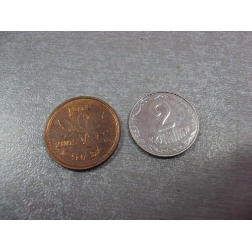 монета канада 1 цент 2005 №9525
