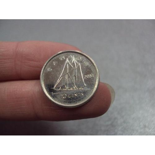 монета канада 10 центов 2004 №9543