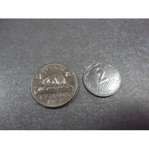 монета канада 5 центов 1977 №9566