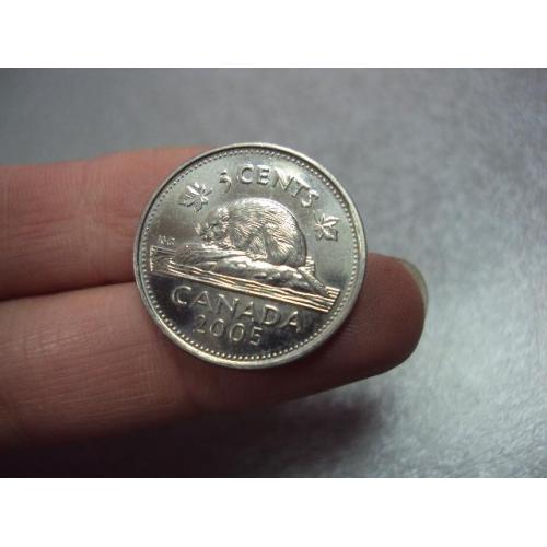 монета канада 5 центов 2005 №9564