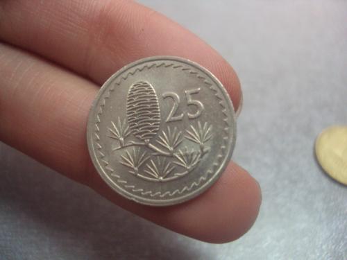 монета кипр 25 центов 1980 сохран №7897