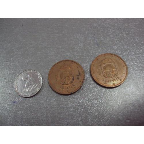 монета латвия 5 евро центов 2014 лот 2 шт №8684
