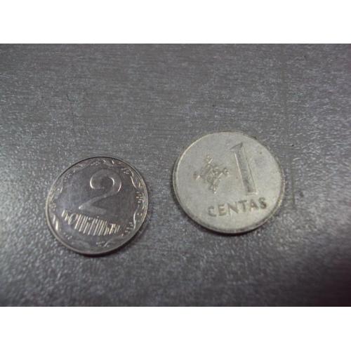монета литва 1 цент 1991 №8242