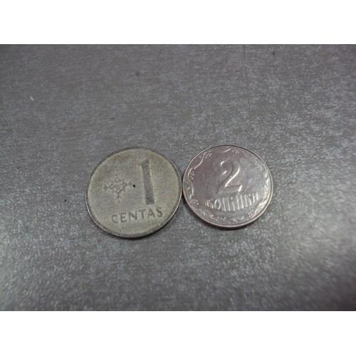 монета литва 1 цент 1991 №8448