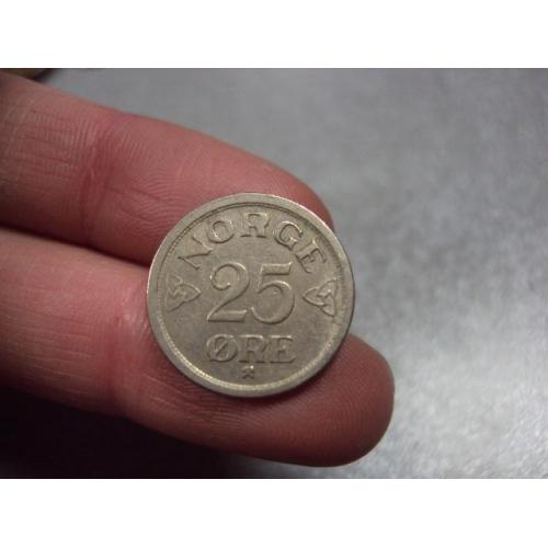 монета норвегия 25 эре 1957 №8482