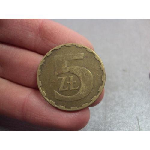 монета польша 5 злотых 1986 №9736