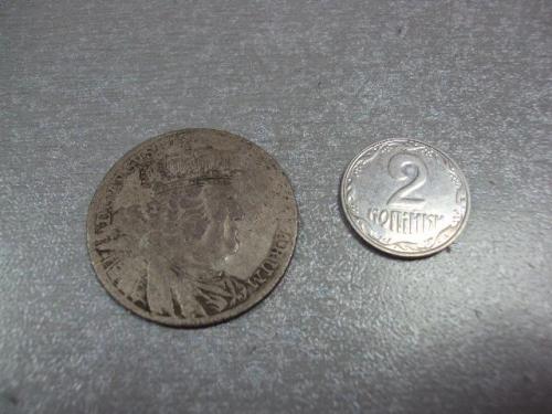 монета польша орт 18 грошей Август ІІІ толстый серебро №7766