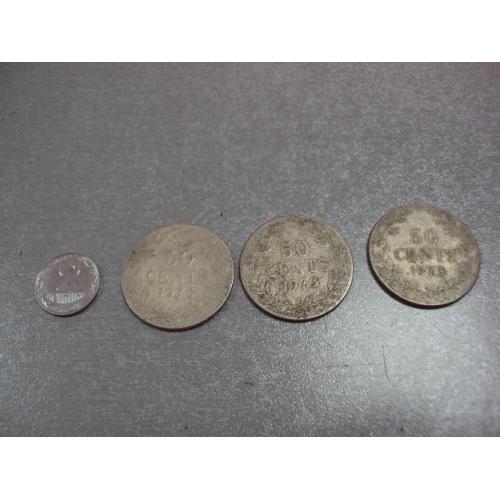 монета республика либерия 50 центов 1973 лот 3 шт №8011