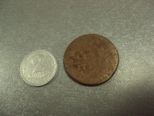 монета россия деньга денга 1753 №696