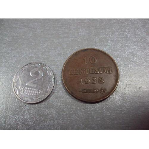 монета сан-марино 10 чентезимо 1938 №8642