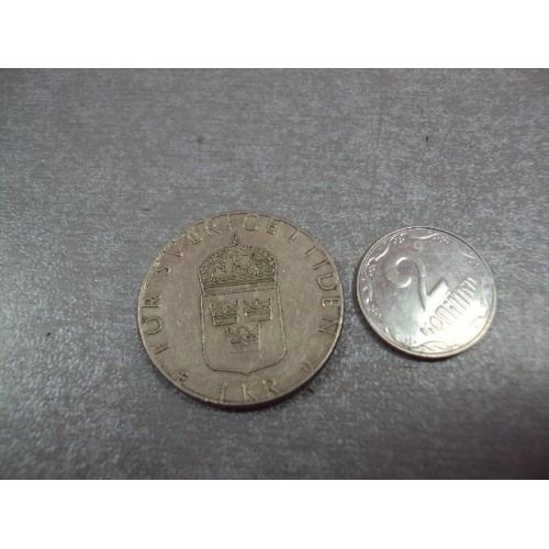 монета швеция 1 крона 1977 №8513