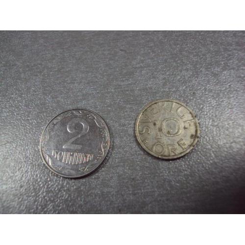 монета швеция 10 эре 1986 №8353