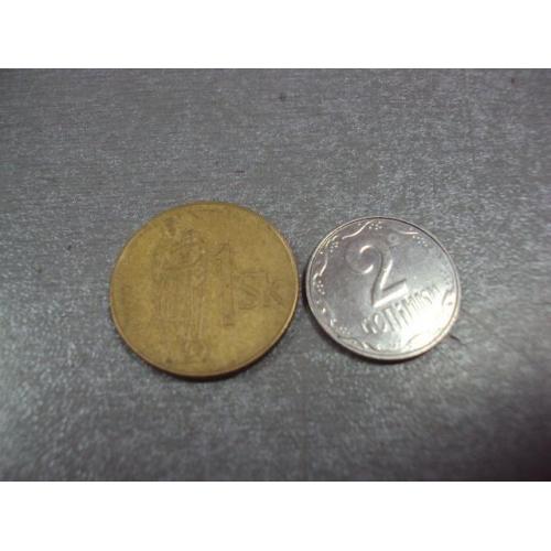 монета словакия 1 крон 1993 №8813