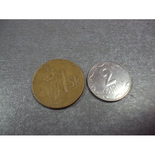 монета словакия 1 крон 1993 №8815