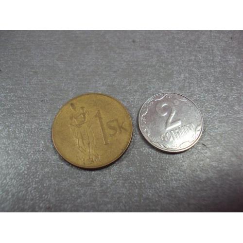 монета словакия 1 крон 1993 №8816