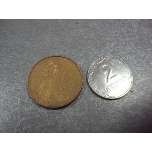 монета словакия 1 крон 2006 №8814