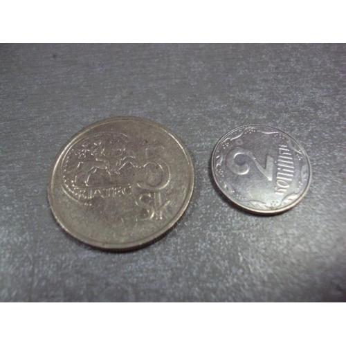 монета словакия 5 крон 1993 №8844