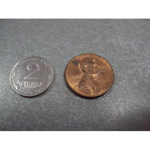 монета сша 1 цент 1988 №7814