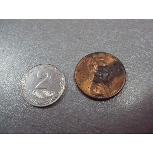 монета сша 1 цент 1990 №9181