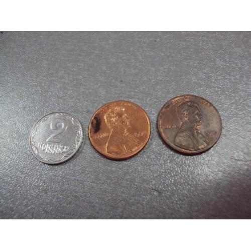 монета сша 1 цент 1994 лот 2 шт №9185