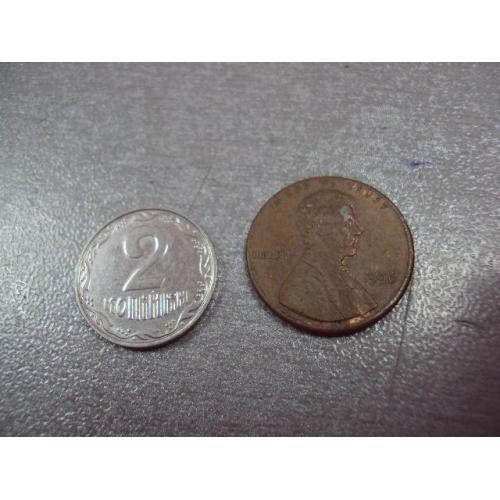 монета сша 1 цент 1996 №9186