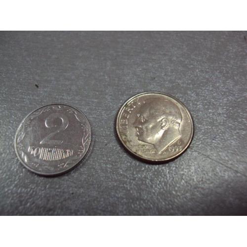 монета сша 10 центов 1993 д №7792