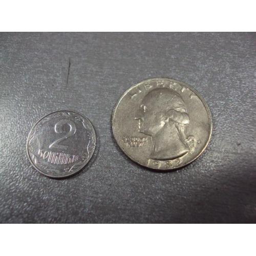 монета сша 25 центов 1982 р №8770