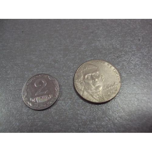 монета сша 5 центов 2011 р №7845