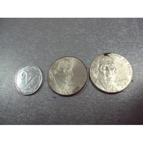 монета сша 5 центов 2015 р д лот 2 шт №8992
