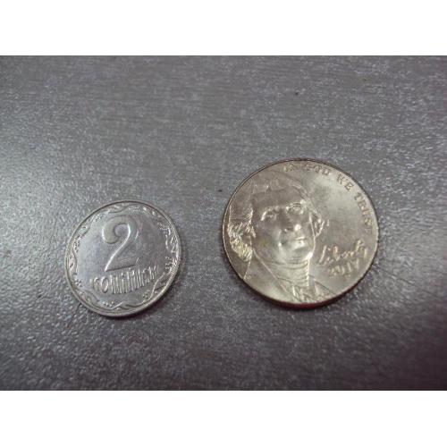монета сша 5 центов 2017 р №8978