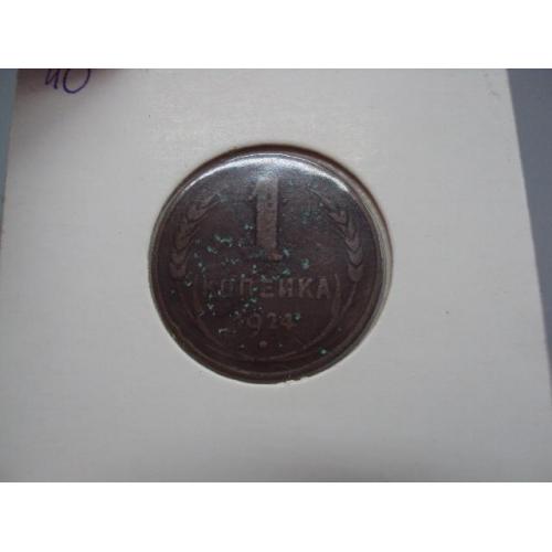 Монета ссср 1 копейка 1924 год №18948