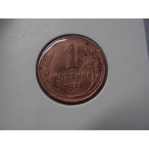 Монета ссср 1 копейка 1924 год №18949