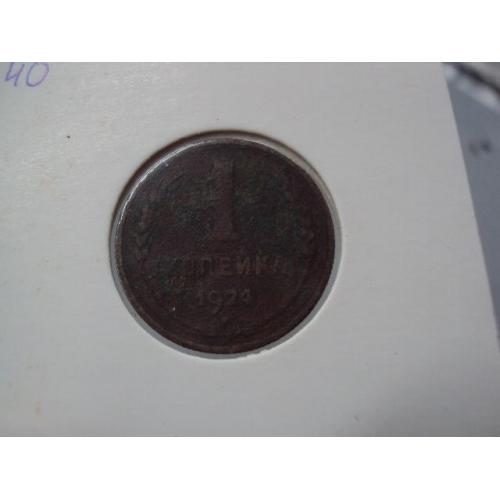 Монета ссср 1 копейка 1924 год №18953