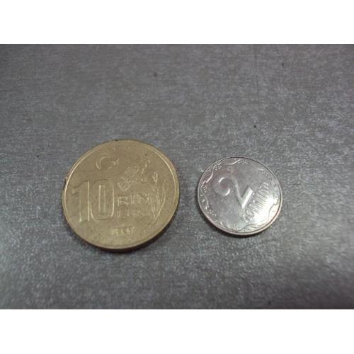 монета турция 10 лир 1997 №9351