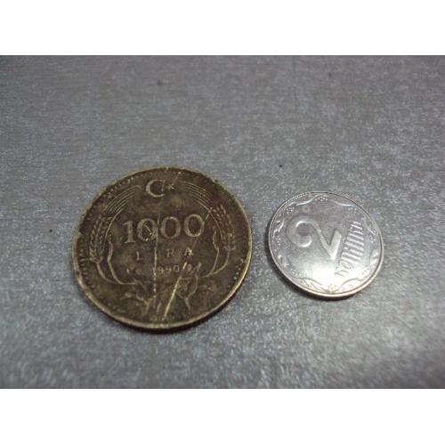 монета турция 1000 лир 1990 №9375