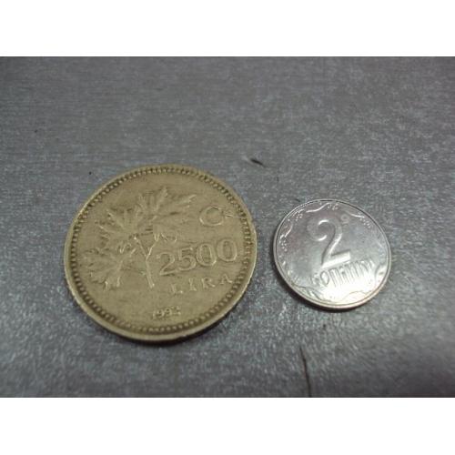 монета турция 2500 лир 1992 №9393