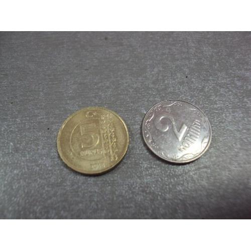монета турция 5 куруш 2014 №9354