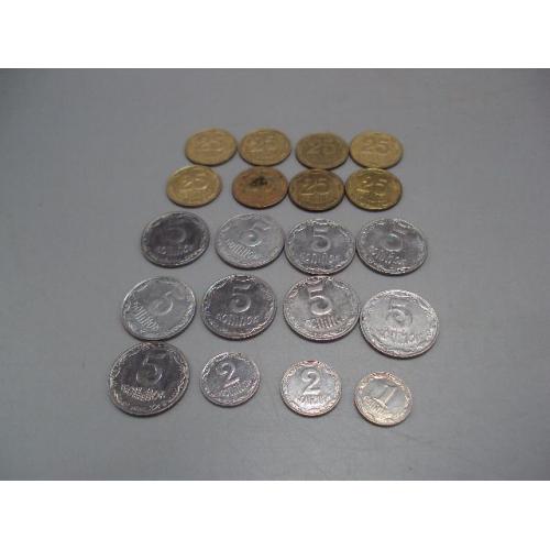 монета украина 1 копейка, 2 копейки, 5 копеек, 25 копеек 1992-2013 лот 20 шт №14819
