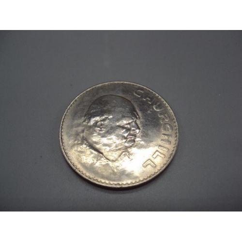 Монета Великобритания 1 крона 1965 год Черчиль Уинстон Черчилль №15841
