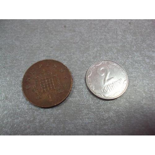 монета великобритания 1 пеннни 1988 №9611