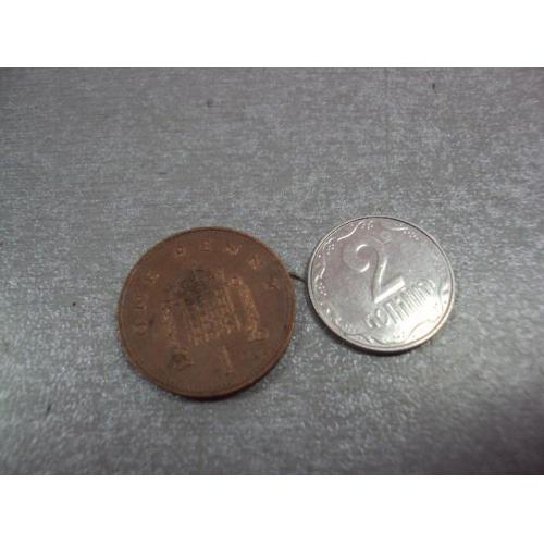монета великобритания 1 пеннни 1994 №9619