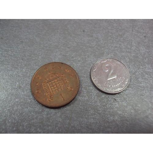 монета великобритания 1 пеннни 1998 №9625