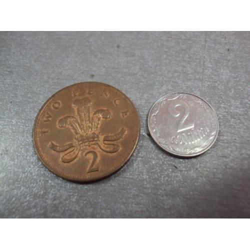 монета великобритания 2 пенса 1989 №9666