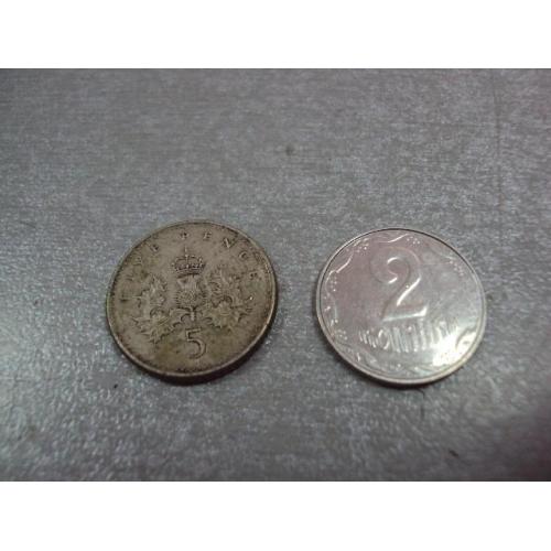 монета великобритания 5 пенсов 1990 №9583