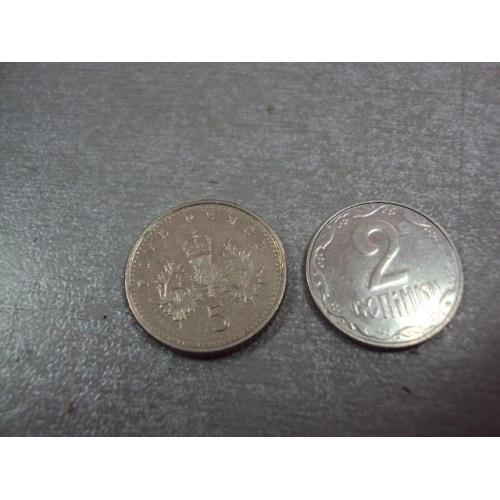 монета великобритания 5 пенсов 1996 №9593