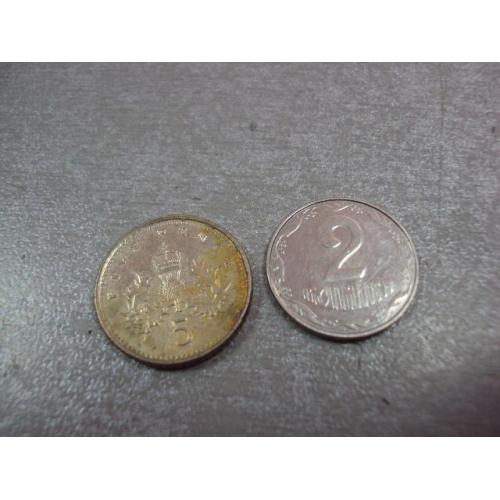монета великобритания 5 пенсов 2000 №9581