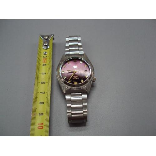 Мужские наручные часы Auto crystal 25 jewels календарь 25 камней с браслетом на ходу №14705