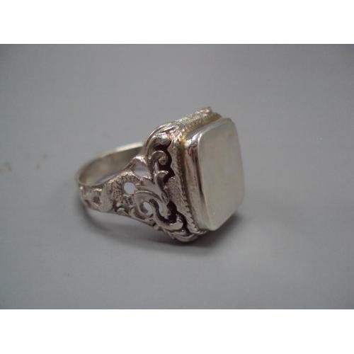 Мужское кольцо ажурный перстень квадрат серебро 925 проба Украина вес 10,33 г 23,5 размер №15789