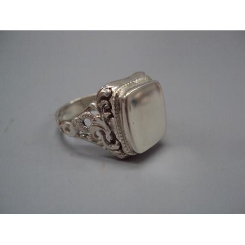 Мужское кольцо ажурный перстень квадрат серебро 925 проба Украина вес 10,82 г 24,5 размер №15788