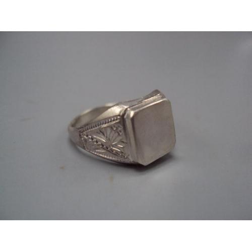 Мужское кольцо печатка перстень ягоды и листья листочки серебро Украина вес 5,06 г 19 размер №15760
